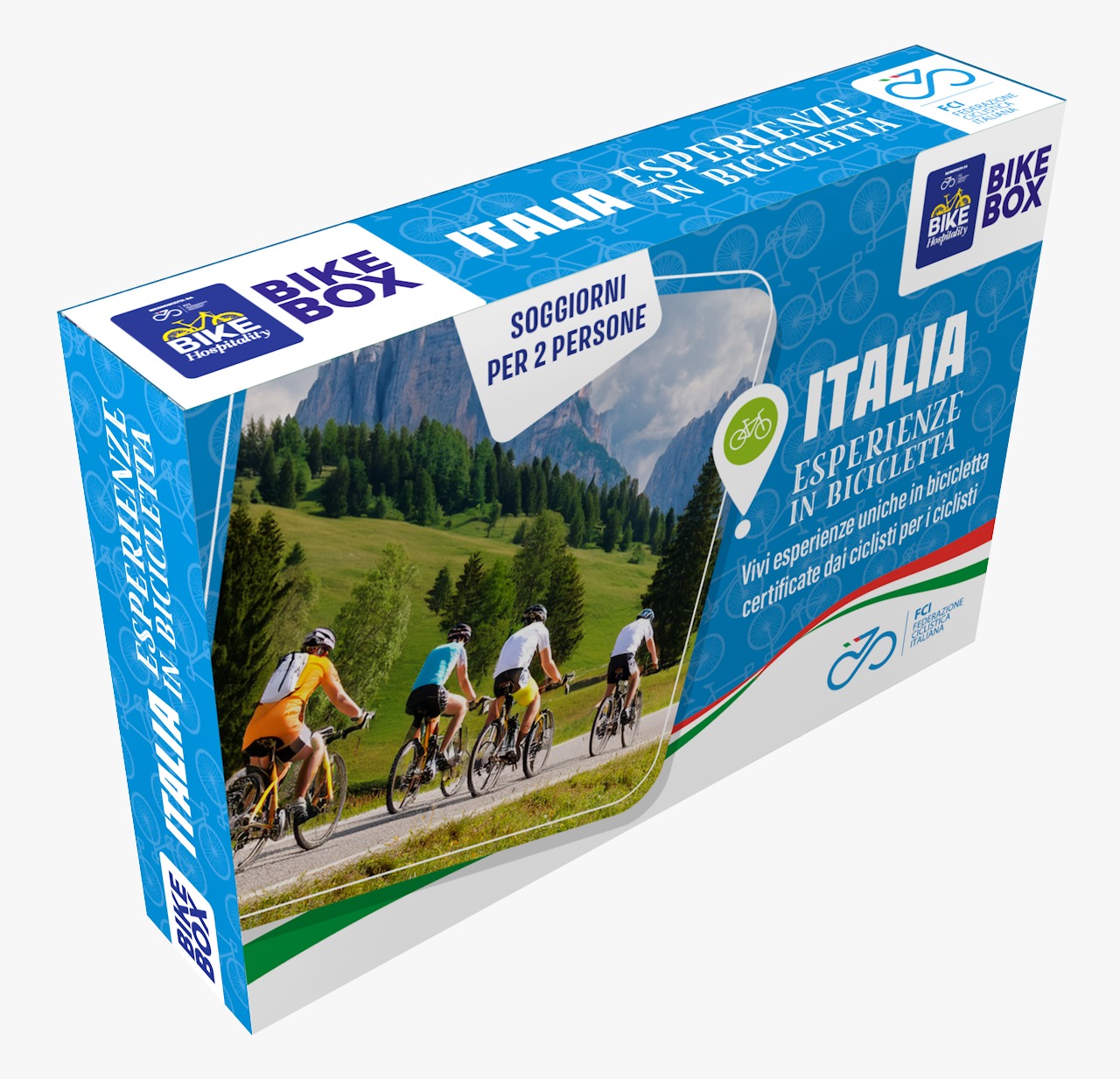 Confezione BikeBox Italia vista in prospettiva
